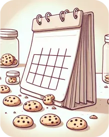 Calendar with a cookies